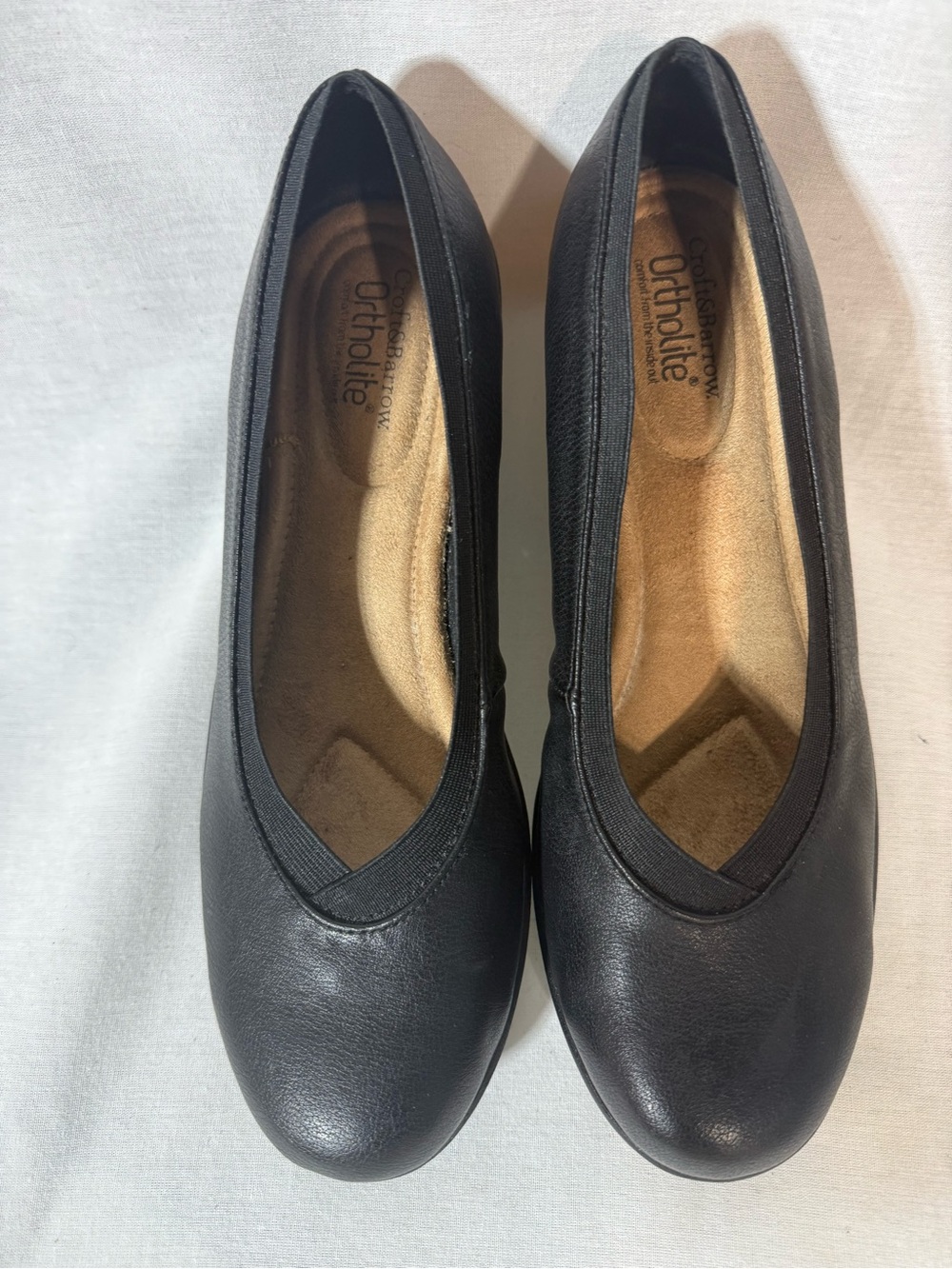 croft & barrow Ortholite Black Slip-On Ballet Flats Size 9